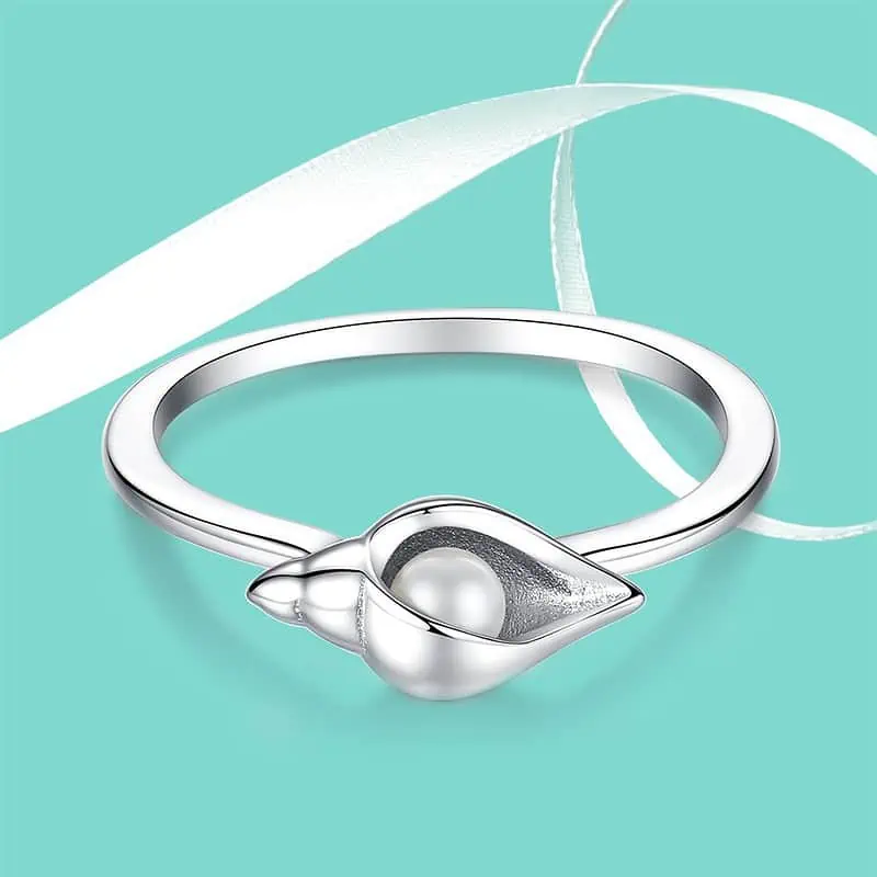 Bague Coquillage Et Perle Argent 925 – Image 5