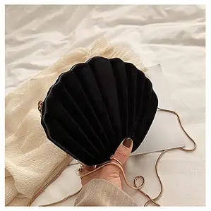Sac Coquillage Bandoulière Noir