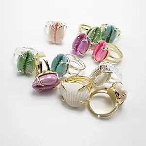 Bague Coquillage Chevalière (Dorée)