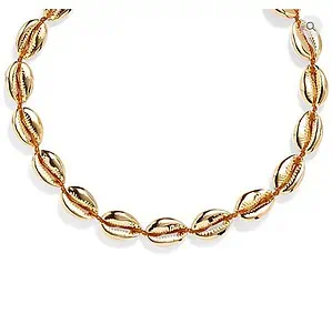 Collier Coquillage Ras Du Cou Cauri Doré